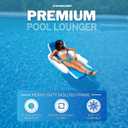 Swimline Eva Sunchaser Lounger Seat Pool Float , White, Large