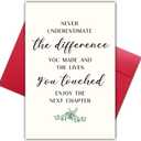 Funny Retirement & Farewell Card, Never Underestimate the Difference You Made, Goodbye Greeting for Coworker Boss Friend, New Job or Moving Away Gift for Men Women (Enjoy)