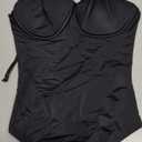 SHAPSHE Strapless Shapewear Corset Bodysuit Tops for Women Tummy Control V Neck Thong Body Shaper Going Out Outfits, XL