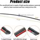 Front and Rear Upper Windshield Moulding Seal Compatible with BMW E60 E61 525i 530i 545i 550i M5 (Replaces 51317166841 + 51317027916)