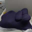 Memory Foam Ergonomic Wedge Pillow, Prone Pillow for Sleeping, Reading Pillow for Bed, Ergonomic Support for Back Pain & Sitting Up, Ideal for Massage, with Removable Cover (Blue)