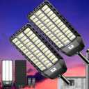 CEDIO Solar Street Lights Outdoor, Large Solar Parking Lot Lights High Lumens LED Commercial Street Light Dusk to Dawn with Motion Sensor IP67 Waterproof 2PC (SSL-9500W)