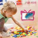 Compatible with Samsung Galaxy Tab A9 Plus Case Kids A9+ 11 inch Butterfly Case with Kickstand Light EVA Full Boby Drop Protective Rugged Shockproof Kid-Proof Kid Pro Tablet Cover for Girl (Rose)