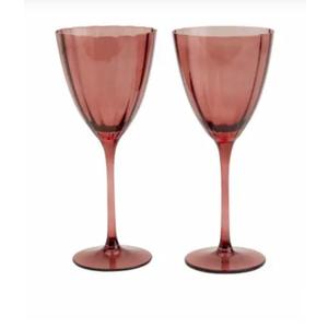 Tabletops Gallery 2 Piece 11.5 Ounce Wave Wine Glass Set – Bordeaux