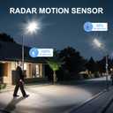 Loyoele Utral-Large Solar Street Light 4 PackSolar Flood Lights Outdoor,Waterproof Motion Sensor LED Lights,Dusk to Dawn Lights with Remote, Solar-Powered Parking Lot Light,Commercial Area Lighting, 10000