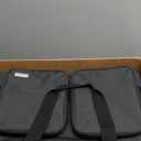 CURMIO Rolling Scrapbook Tote on Wheels, Scrapbook Storage Bag with Detachable Trolley and Bottom Wooden Board, Rolling Craft Bag for Scrapbooking Supplies, Black