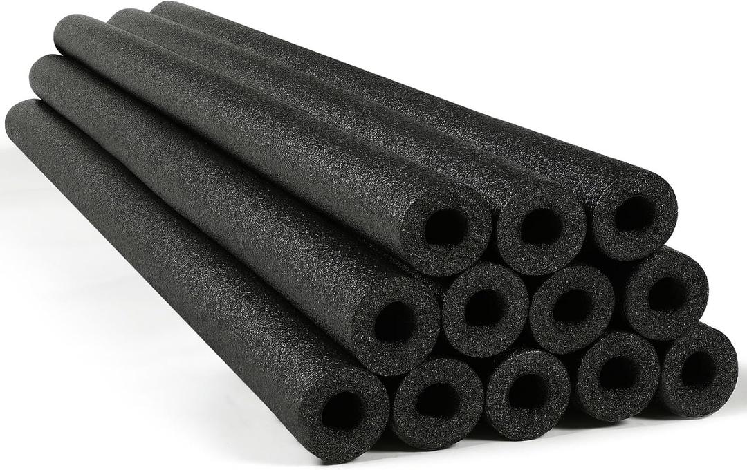 Nezyo 12 Pack Pool Noodles Foam Swim Noodles 52 Inch Jumbo Hollow Swimming Pool Noodle Bulk Floats Heavy Duty for Xmas Decoration Craft Projects Padding Bumper, Small