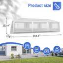 10x30 Outdoor Canopy Tent for Parties, Waterproof Party Tent with 7 Removable Sidewalls & Windows, Heavy Duty Outdoor Canopy for Wedding, Backyard Events & Commercial Use, White