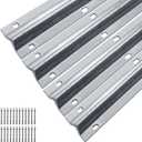 24ft V-Track Galvanized Inverted V Track for Sliding Gates, Heavy Duty Sliding Driveway Gate Track(4pcs 6FT VTrack)