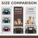 Paw Ballet Foldable Pet Kitten Playpen, Upgrade Waterproof Portable Cat Dog Playpen Kennel Tent for Small Dog Cat, Retractable Shade Cover, Indoor Outdoor Use for Small Pet.