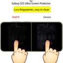 [3-Pack] for Galaxy S25 Ultra Screen Protector(Anti-Glare,Anti-Scratch,Filter Screen Ultraviolet,High definition, photopermeability),Transparent tempered Glass Film [Not For S25/S25 Plus]