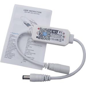 LED Smart WiFi Controller, Single Color LED Strip Lights WiFi Controller Compatible with Android iOS, 12-24V 96W LED Strip Light Remote Controller Support Voice Control