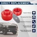 7-141 Body and Cab Mount Bushing Kit for 1999-2014 Chevy Silverado & GMC Sierra 1500/2500 2WD/4WD Body Cab Mounts with Mount Cushion Bolts 1999-2004 Replaces# 11516868 15704260 (Red)