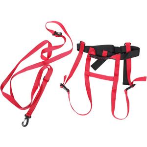 SUPVOX Ski Training Belt Skiing Traction Strap Skating Strap Ski Harness Wear-Resistant Skiing Strap Harnesses (Red)