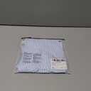 Women's Button Asymmetrical V Neck Striped Print Blouses Casual Sleeveless Tank Top Summer Shirt Tops (Blue, L)