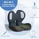 Seat Cushion,Memory Foam Chair Cushion for Office and Car,Ergonomic Coccyx Seat Cushion for Tailbone,Sciatic Nerve,Back Pressure Relief,Lumbar Support Pilow for Office,Car,Truck,Desk Chair