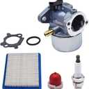 Autoparts 799868 Carburetor Replacement for Briggs Stratton Murray Craftsman Snapper 22 Push Mower 6-6.75 HP Engine with Air Filter Spark Plug