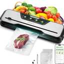 Automatic Food Vacuum Sealer Machine | Beelicious Pro 80KPa 8-In-1 Food Vacuum Saver with Starter Kits | 15 Bags, Pulse Function, Moist & Dry Mode and External VAC for Jars and Containers