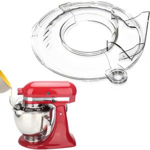 Pouring Shield for Kitchen aid 4.5-5QT Mixer Stainless Steel Bowl, Safety Pouring Shield for kitchen aid accessories and attachments, for kitchenaid mixer attachments for stand mixer (Transparent)