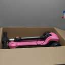 24V Electric Scooter for Kids w/150W Powerful Motor, Thumb Throttle, LCD Screen, Bluetooth, Light-Up Stem Deck & Wheels, 3 Adjustable Heights, 5MPH Safe Speed, 3 Wheel Electric Scooter for Kids. No Charger