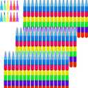 Outus 50 Pcs Stackable Crayons Bulk Stacking Buildable Crayon Colorful Stacking Crayons Party Favors DIY Rainbow Pencil for Kids Preschool School Supplies Birthday Party Art Drawing Home Office (50 Count (Pack of 1)