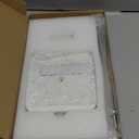 NearMoon Standing Paper Towel Holder, Stainless Steel Square Paper Towel Tissue Holder with Marble Base for Bathroom Kitchen Countertop, Standard or Jumbo-Sized Roll Paper (Brushed Nickel)