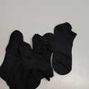 Ankle Socks for Men, 6 Pairs Bamboo Rayon Breathable Sports Low Cut Thin, Multicolor Size 6-8 9-11 12-14 (Black)