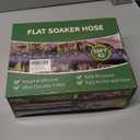 Soaker Hose 100ft (50ft*2), Heavy Duty Garden Hose for DIY Irrigation System,Drip Irrigation Hose Save 80% Water, Leakproof Design, Flexible Water Hose with Holes for Lawn, Garden Bed, Vegetable Field