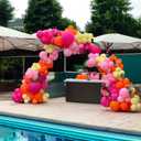 Spring color Balloon Garland Arch Kit 158 PCS Hot Pink Orange Yellow Peach Balloons for Girl Women Baby Shower Birthday Valentine Galentines day Decoration Supplies