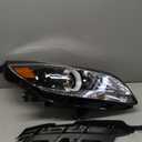 Headlight Assembly Compatible with Chevy Malibu 2013 2014 2015 Replacement Halogen Headlamp Projector Passenger Right Side GM2502362 23294938
