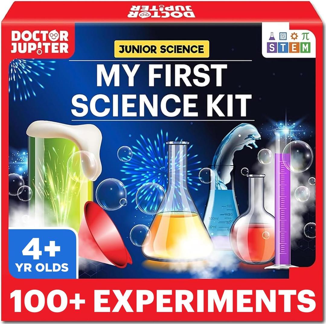Doctor Jupiter My First Science Kit for Kids Ages 4-5-6-7-8 | Easter, Birthday Gift Ideas for 4+ Year Old Boys & Girls | Toy Stem Kit with 100+ Experiments | Learning & Educational Projects