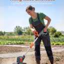 Cordless Tiller Cultivator for Gardening, 360 RPM Electric Garden Rototiller with 48 Steel Tines, 9 Inch Tilling Width & 7 Inch Depth, 21V Battery Powered Small Tiller for Soil/Cultivating/Lawn/Garden