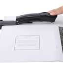 Long Reach Stapler,with 2000 Staples & Stapler Remover Full Strip，20-25 Sheet Capacity,with Built-in Ruler and Adjustable Locking Paper Guide, Black