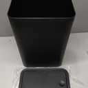 TIPGO Bathroom Trash Can with Lid, 4 Gallon / 15 Liter Small Garbage Can, Press Top Bin, Plastic Wastebasket with Pop-Up Lid for Bedroom, Living Room, Office (Black)