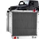 3 Row Aluminum Radiator Compatible with 1987-2006 Jeep Wrangler TJ YJ 2.4 2.5 4.0 4.2L