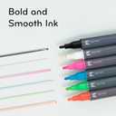 U Brands Fine Tip Liquid Glass Whiteboard Markers with Eraser for Glass Boards, Dry Erase Boards, and Chalk Boards, Assorted Bright Colors, Set of 12