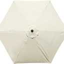 YOUGE OUTDOOR 9 Feet Patio Umbrella Replacement Canopy for 6 Ribs, Market Umbrella Top, Yard Table Umbrella Top Cover,Universal Strong and Thick Umbrella Canopy,Canopy Only