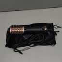 Travel Dual Voltage Hair Dryer Brush, Small Hot Air Brush for European Travel, Compact 2 Inch One Step Blowout and Volumizer Hair Blow Dryer with Oval Design, Rose Gold