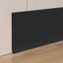 Peel and Stick Molding Baseboard Trim, 4 Inch Flexible Baseboard Molding Trim, Self-Adhesive Vinyl Wall Base Molding Trim(20Ft, Black)