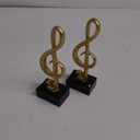 2PCS Musical Sculptures, Music Notes Gold Musiccal Note Statues Music Note Decor Gifts Music Note Figurine Statue Music Note Ornaments Table Centerpiece Crafts Gold Home Art for Living Room