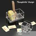 ELLDOO 2 Pack Sugar Packet Holder, Acrylic Sugar Bowl for Restaurant, Tea Bag Organizer, Coffee Stirrers Straws Small Condiments Packet Holder, Sugar Caddy Dispenser for Countertop Coffee Bar