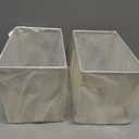Lamp Shades Set of 2 Square Lampshade for Table Lamp Floor Lamps,6.7x12.6x8" Large White Lampshades Replacement Double Fabric Lamp Shade Natural Linen Easy Assembly Lampshade