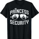 Fairy Tale Princess Security Cool Castle Shades Matching T-Shirt (Black, XL)