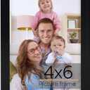 Giftgarden 4x6 Picture Frame Black, 4 by 6 Thin Photo Frame for Wall and Tabletop Display, Single