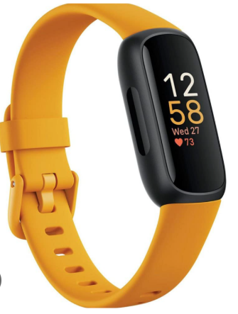 Fitbit Inspire 3 Fitness Tracker – Advanced Health Insights with Stress Management, Workout Intensity & Sleep Tracking, 24/7 Heart Rate, Includes Small and Large Classic Bands (Morning Glow/Black)