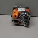 2 x Ni-JASW Halloween Plush Gnomes Set of 2, Spooky Orange Black Bats Boo Swedish Tomte Elf Figurines Tiered Tray Decor