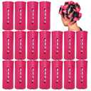 Jumbo Perm Rods 18 Pcs, Extra Large Size 3.25in/8.25cm Length, 1.38in/3.5cm Diameter, Red, Hair Rollers for Natural Hair, Home Hairdressing Tools