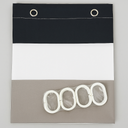 Shower Curtain Black White Beige, 24*35 in