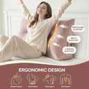 Wedge Headboard Pillow for Back Support, Removable Cover, Twin