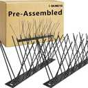 Bird Spikes,Black Install,304 Stainless Steel Bird Deterrents Spikes for Outside to Keep Birds Away Bird Scare Devices Outdoor,9.84FT 12Pcs